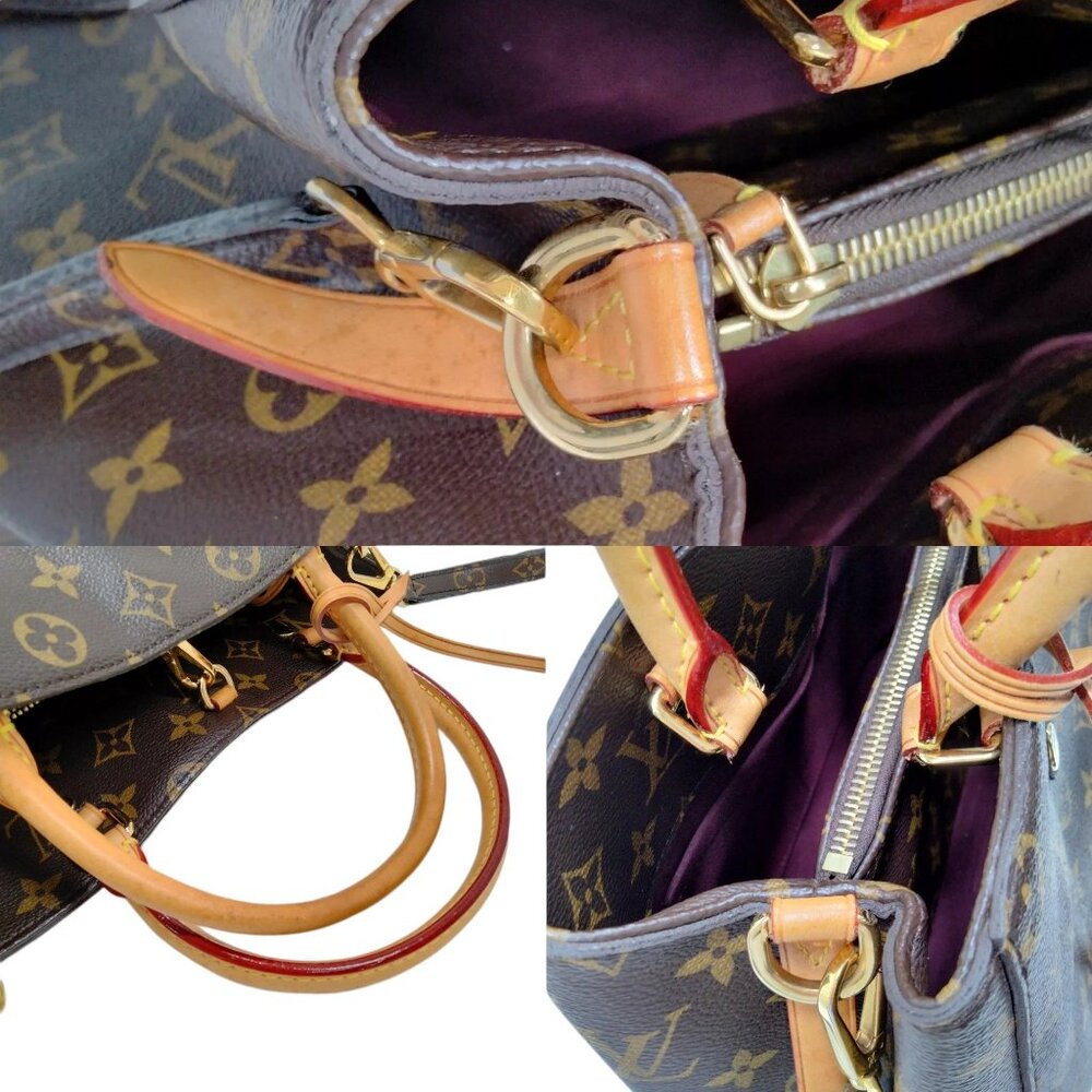 343875AR (X6) Louis Vuitton Crossbody Bag Montaigne MM Brown Monogram - Picture 7 of 10